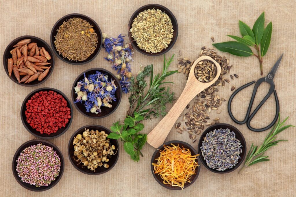 Sample herbs that Dr. Angelina Pullen uses in her practice, Lotus Holistic Wellness located in North Port, Florida.